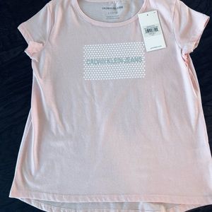 Girls pink Calvin Klein T Shirts Size 12 - 14 NWT